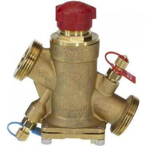 РИДАН 003Z1813R — Комбинированный балансировочный клапан AQT-R DN20, с ниппелями, наружная резьба G1 