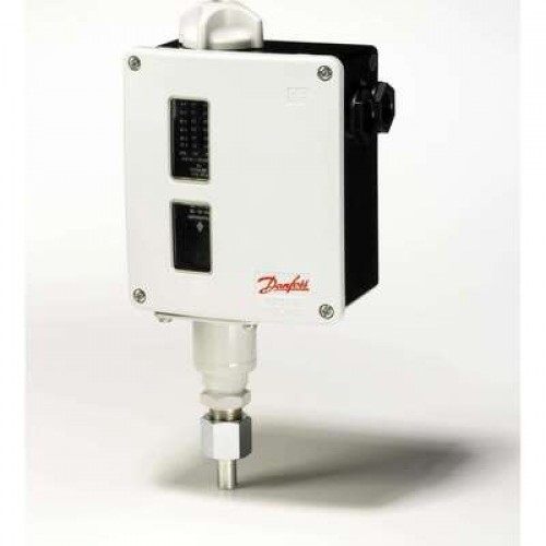 DANFOSS 017-500166 — Реле давления RT 1A для тяжелых условий эксплуатации, диапазон настройки уставки -0,8-5 бар, дифференциал 0,5-1,6 бар, присоединение G 3/8 