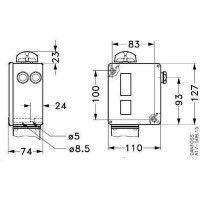 DANFOSS 017-509466 — Реле давления RT для тяжелых условий эксплуатации, диапазон настройки уставки 4-17 бар, дифференциал 1,2 бар, присоединение G 3/8 017-509466