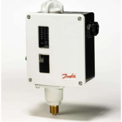 DANFOSS 017-529566 — Реле давления RT для тяжелых условий эксплуатации, диапазон настройки уставки 10-30 бар, дифференциал 1-4 бар, присоединение G 3/8 