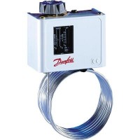 DANFOSS 060L110766 — Реле температуры (термостат) KP 63, IP 30/44, диапазон регулирования -50...-10 °C, длина трубки 2 м 060L110766