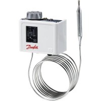 DANFOSS 060L112566 — Реле температуры (термостат) KP, IP 30/44, диапазон регулирования 80...150 °C, длина трубки 2 м 060L112566