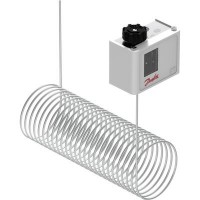DANFOSS 060L126466 — Реле температуры (термостат) KP 61, IP 30/44, диапазон регулирования -30...15 °C, длина трубки 6 м 060L126466