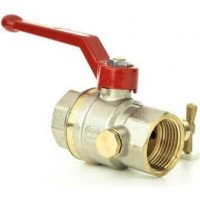 DANFOSS 065B8217 — Латунный шаровой кран BVR-D с внутренней резьбой и спускным элементом, DN 20, PN 40, управление — рычаг, алюминий, корпус — латунь CW617N 065B8217