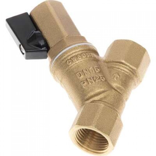 РИДАН FVR-DR 065B8342R — Фильтр сетчатый со сливным краном DN20, PN25, Т от -20 °С...130 °С; материал корпуса латунь CW602N 