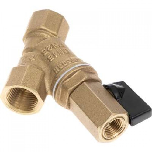 РИДАН FVR-DR 065B8344R — Фильтр сетчатый со сливным краном DN32, PN25, Т от -20 °С...130 °С; материал корпуса латунь CW602N 