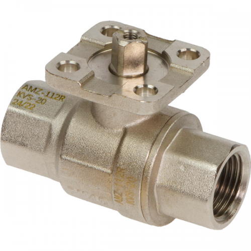 РИДАН 082G5408R — Кран шаровой AMZ-112R PN40, DN25, Kvs 60, Tmax110 °C, Rp1, корпус CW617N, двухходовой 
