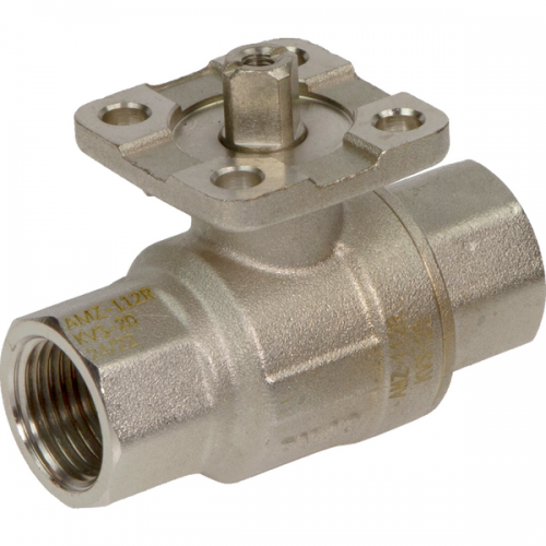 РИДАН 082G5409R — Кран шаровой AMZ-112R PN40, DN32, Kvs 100, Tmax110 °C, Rp1-1/4, корпус CW617N, двухходовой 