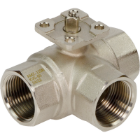 РИДАН 082G5420R — Кран шаровой двухпозиционный AMZ-113R PN40, DN25, Kvs 60, Tmax 110 °C, Rp1, корпус CW617N, трехходовой 082G5420R
