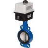 DANFOSS 082G7350 — Затвор дисковый поворотный VFY-WA с центрирующими проушинами, PN16, DN25, корпус GG25, диск — чугун GGG40, уплотнение EPDM, с электроприводом AMB-Y 