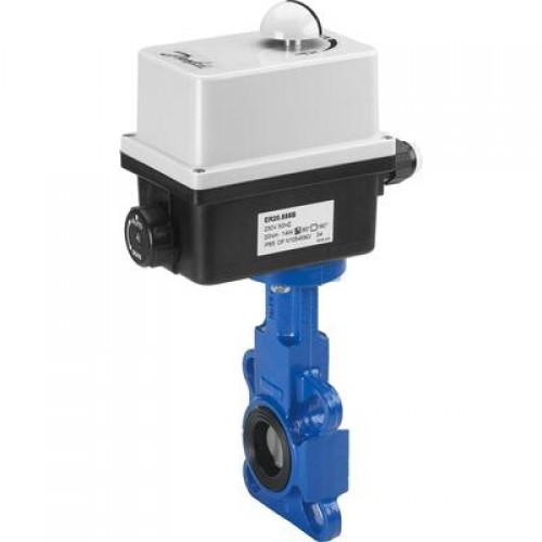 DANFOSS 082G7351 — Затвор дисковый поворотный VFY-WA с центрирующими проушинами, PN16, DN32/40, корпус GG25, диск — чугун GGG40, уплотнение EPDM, с электроприводом AMB-Y 