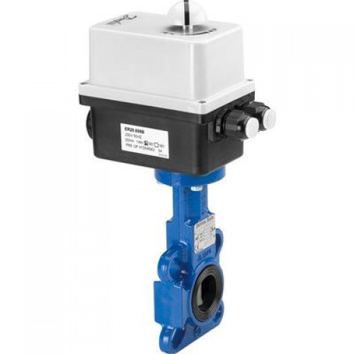 DANFOSS 082G7400 — Затвор дисковый поворотный VFY-WA с центрирующими проушинами, PN16, DN50, корпус GG25, диск — чугун GGG40, уплотнение EPDM, с электроприводом AMB-Y 