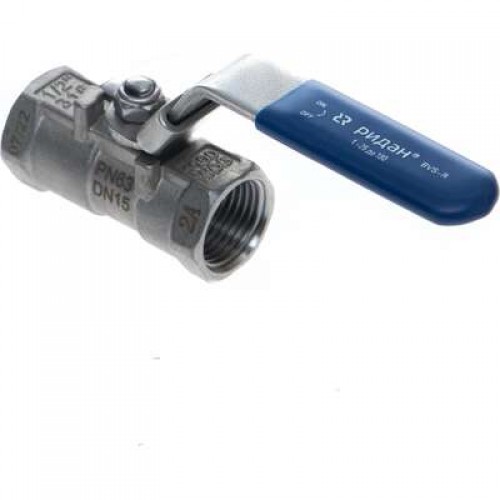 РИДАН BVS-R 082X4600R — Шаровый кран резьбовой DN8 PN63, с рукояткой, корпус — коррозионностойкая сталь, шар — коррозионностойкая сталь AISI316; уплотнение по шару R-PTFE (15% C) 