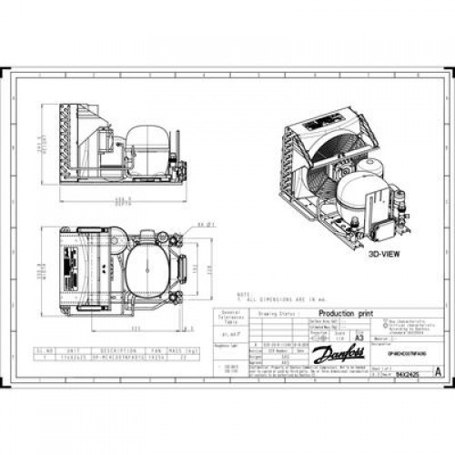 DANFOSS OP-MCHC007NFA01G Агрегат компр.-конд. 