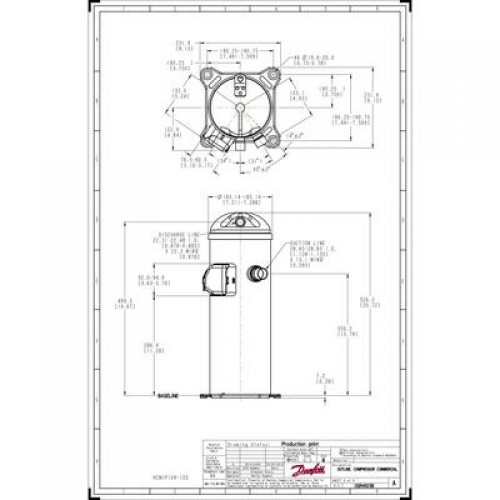 DANFOSS HCM120T4LC6 Компрессор спиральный 