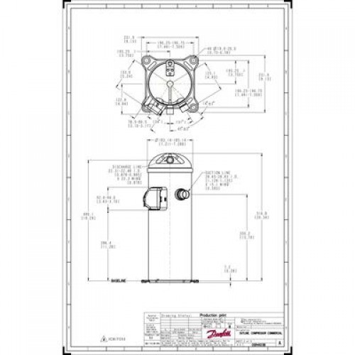 DANFOSS HCP094T4LC6 Компрессор спиральный 