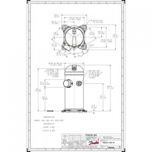 DANFOSS HRP060T5LP6 Компрессор спиральный 