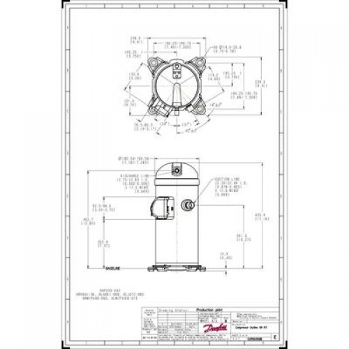 DANFOSS HLM075T4LC6 Компрессор спиральный 