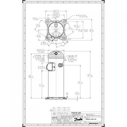 DANFOSS DCJ106T4LC6 Компрессор спиральный 
