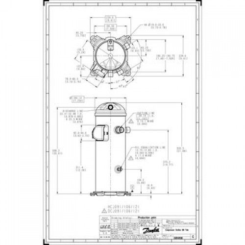 DANFOSS DCJ121T4LC6 Компрессор спиральный 