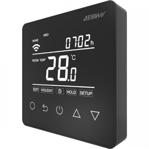 ДЕВИ 140F1143R — Терморегулятор ДЕВИ Prime c Wi-Fi черный IP 21, размеры 87 x 87 x 42 мм, диапазон регулирования температуры 5...40 °С 
