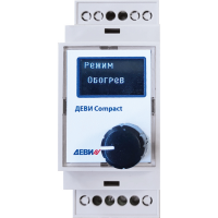 ДЕВИ 140F5020R — ДЕВИ Compact терморегулятор, мощность 3 Вт, размеры: 90,2 х 36,3 х 72, класс защиты IP 20 140F5020R