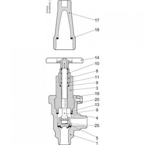 DANFOSS 148B5101 — Запорный клапан SVA-S 10 
