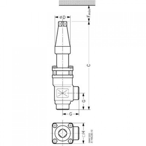 DANFOSS 148B5309 — Клапан обратный с запорной функцией SCA-X 20 A 