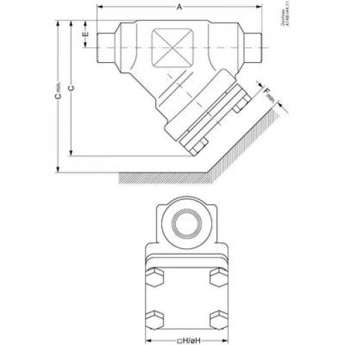 DANFOSS Корпус для фильтра FIA 20 FPT STR 