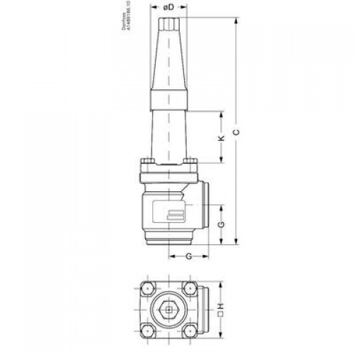 DANFOSS 148B5803 — Клапан обратный с запорной функцией SCA-X 65 D 