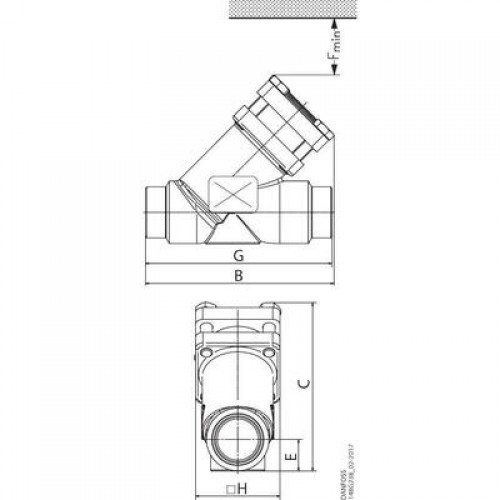DANFOSS 148B6589 — Клапан обратный CHV-X 40 D STR 
