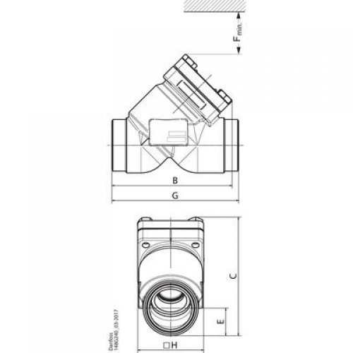 DANFOSS 148B6593 — Клапан обратный CHV-X 65 D STR 