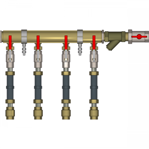 РИДАН WDU.3R 160W1042R — Узел распределительный этажный для систем водоснабжения V1 DN32-8R-25-BV15 