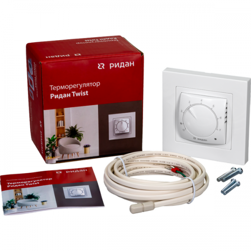 РИДАН 21RT1007R — Нагревательный мат TF-150 4 м² с терморегулятором Twist (белый) 