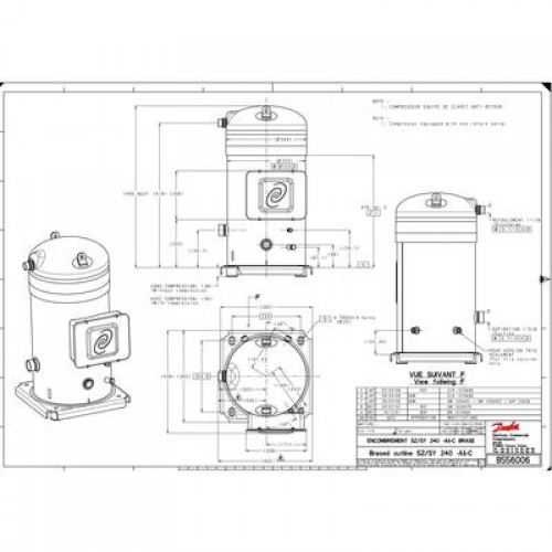 DANFOSS SY240A4CBE Компрессор спиральный 
