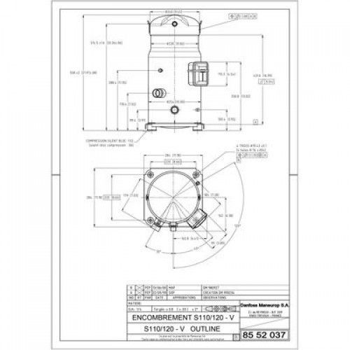 DANFOSS SZ120-4VI Компрессор спиральный 